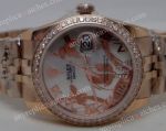 Rolex Datejust Special Edition Rose Gold Watch White Mop Face